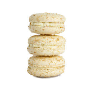 Pile of 3 coconut macarons